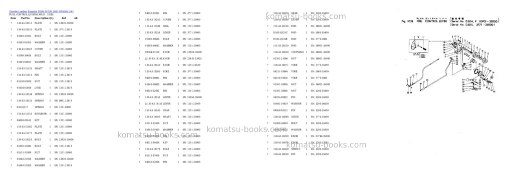 Komatsu d50s-10 s/n 5861-up Parts catalog cover Komatsu d50s-10 s/n 5861-up Parts catalog cover