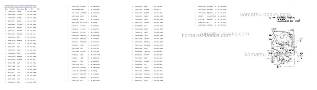 Komatsu d50s-10 s/n 5861-up Parts catalog cover Page 9 Komatsu d50s-10 s/n 5861-up Parts catalog cover Page 9