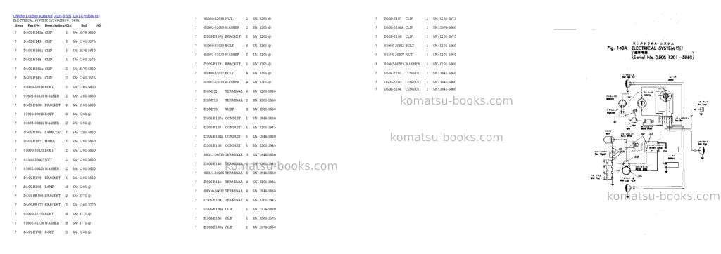Komatsu d50s-8 s/n 1201-up Parts catalog cover Page 10