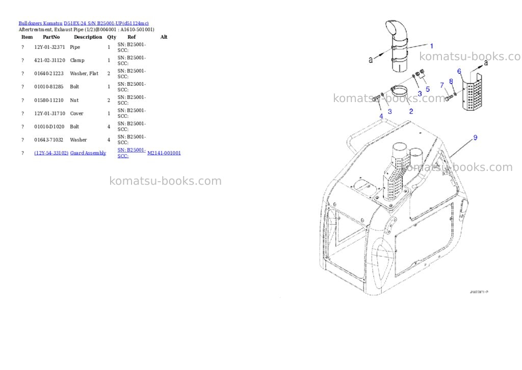 Komatsu D51EX-24 S/N B25001-UP Parts catalog cover Page 10