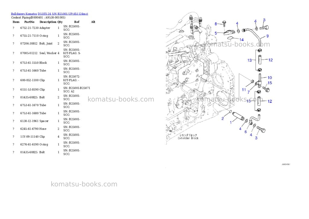Komatsu D51EX-24 S/N B25001-UP Parts catalog cover Page 3