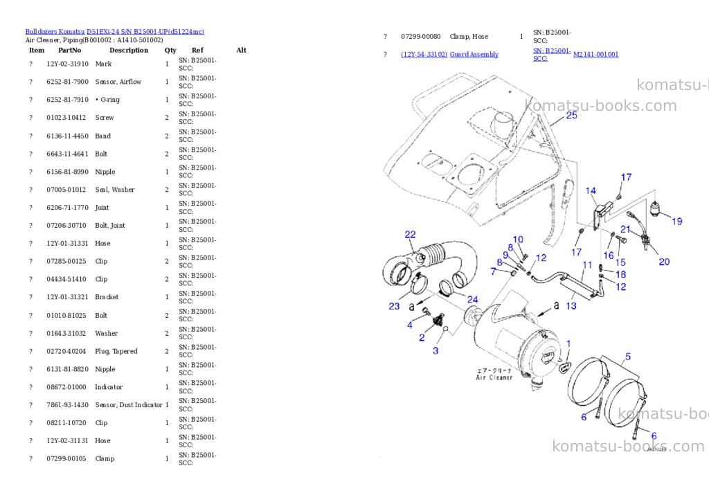 Komatsu D51EXi-24 S/N B25001-UP Parts catalog cover Page 8