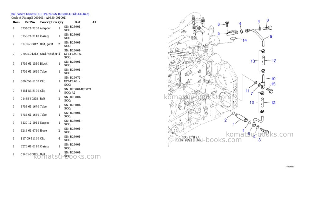 Komatsu D51PX-24 S/N B25001-UP Parts catalog cover Page 3