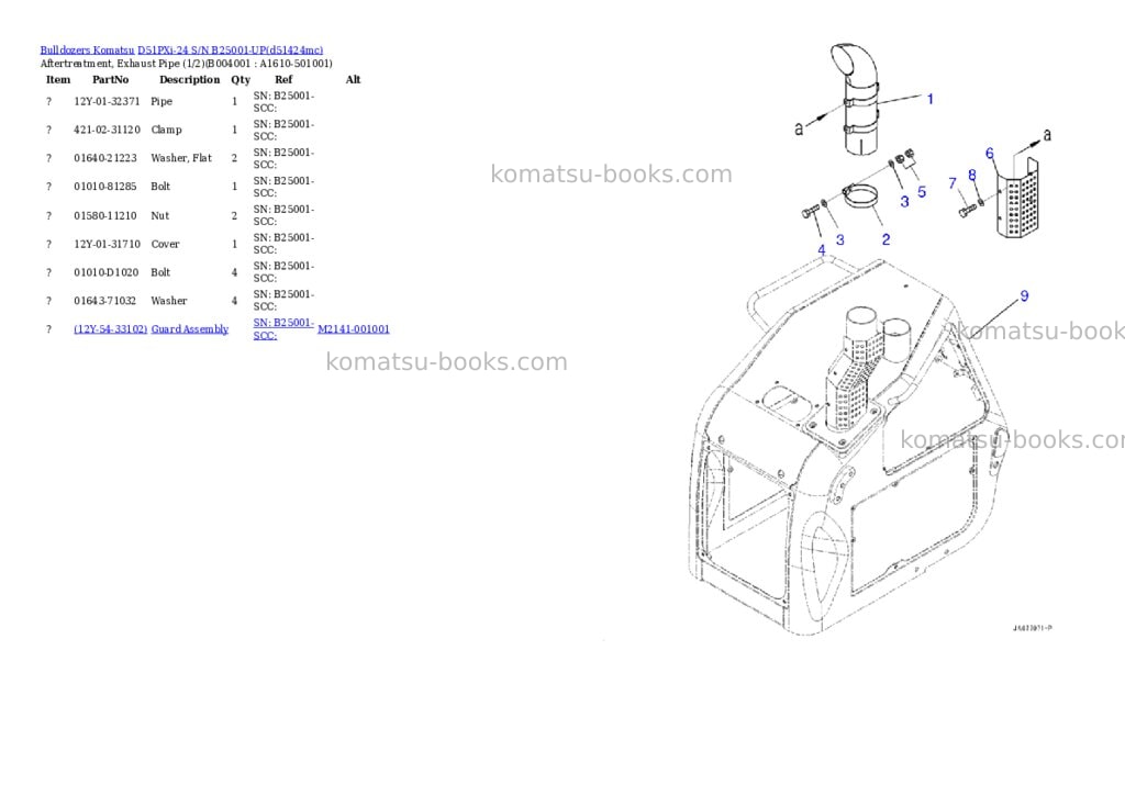 Komatsu D51PXi-24 S/N B25001-UP Parts catalog cover Page 10