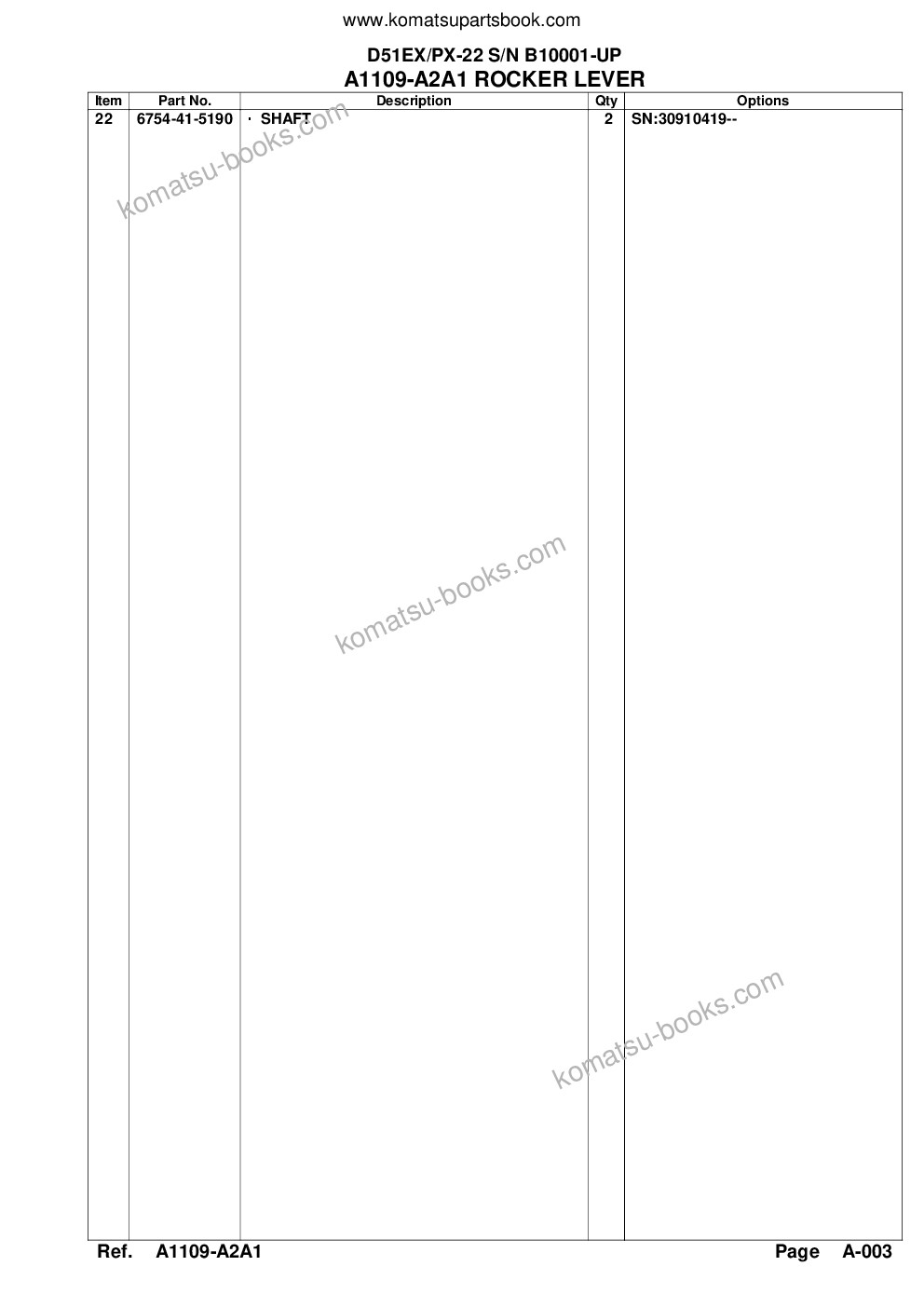 Komatsu d51ex/px-22 s/n b10001-up Parts catalog cover Page 4 Komatsu d51ex/px-22 s/n b10001-up Parts catalog cover Page 4