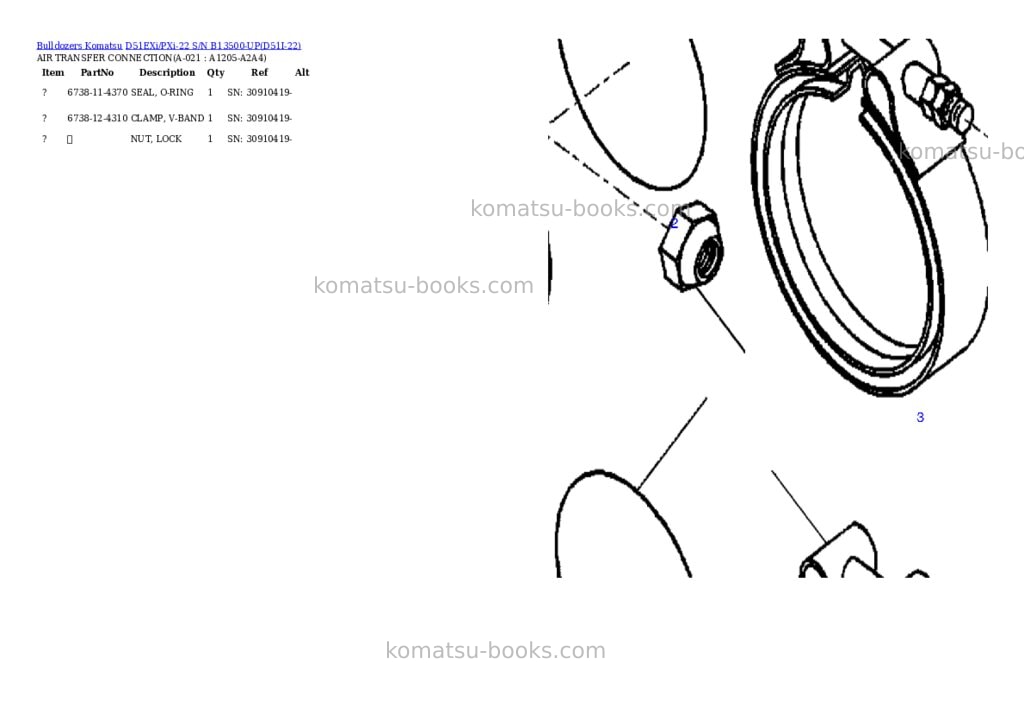 Komatsu d51exi/pxi-22 s/n b13500-up Parts catalog cover Page 10 Komatsu d51exi/pxi-22 s/n b13500-up Parts catalog cover Page 10