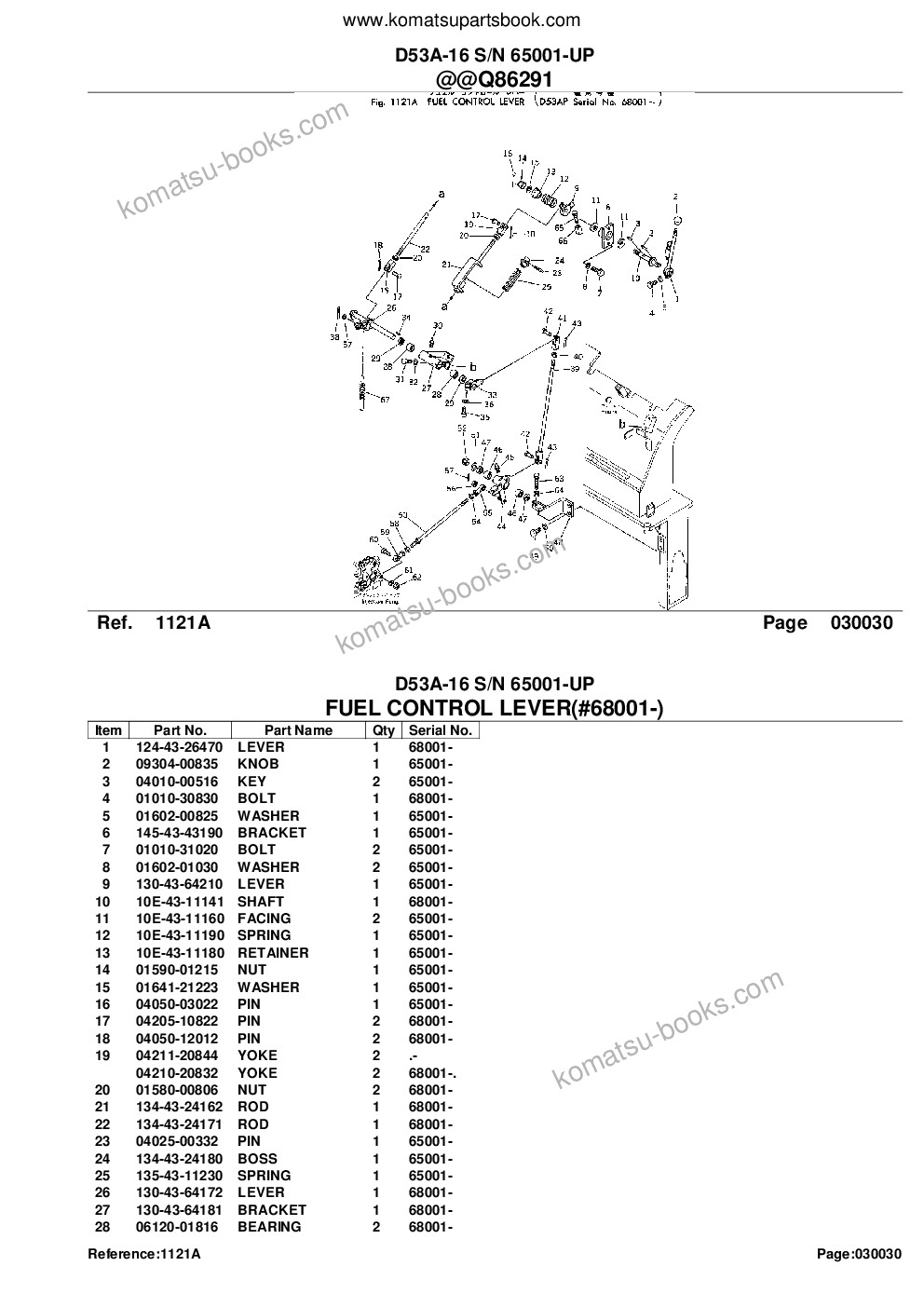 Komatsu d53a-16 s/n 65001-up Parts catalog cover Page 6 Komatsu d53a-16 s/n 65001-up Parts catalog cover Page 6