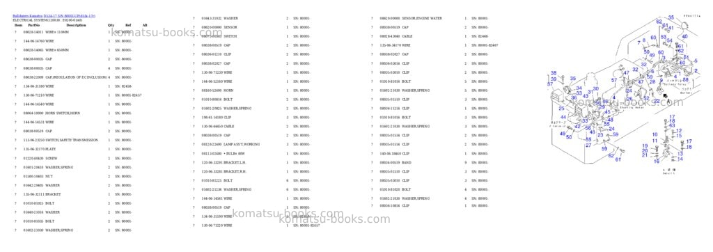 Komatsu D53A-17 S/N 80001-UP Parts catalog cover Page 10