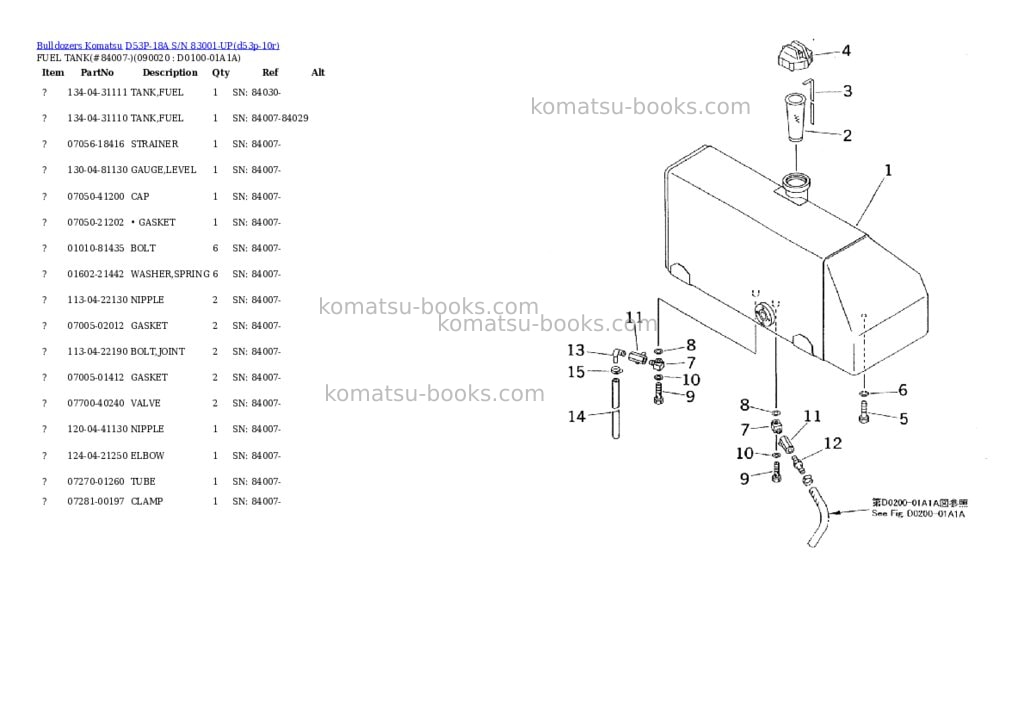 Komatsu d53p-18a s/n 83001-up Parts catalog cover Page 7 Komatsu d53p-18a s/n 83001-up Parts catalog cover Page 7