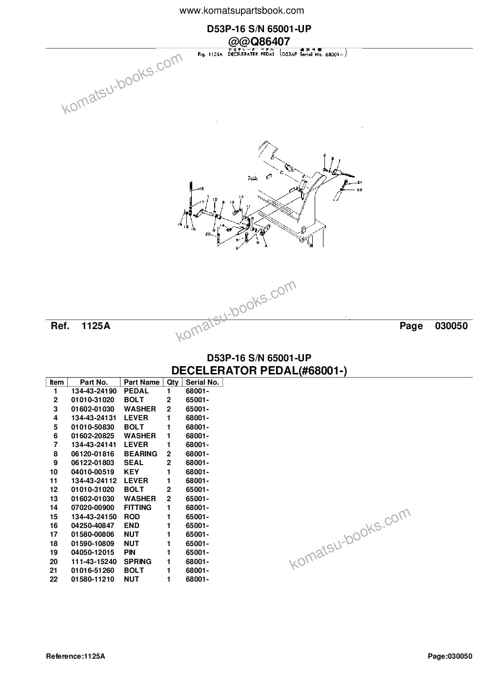 Komatsu d53p-16 s/n 65001-up Parts catalog cover Page 10