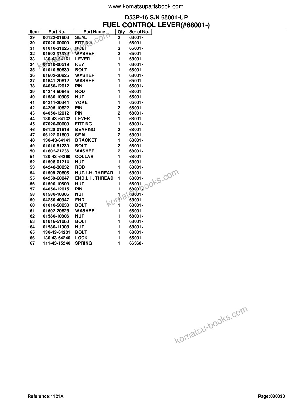Komatsu d53p-16 s/n 65001-up Parts catalog cover Page 7