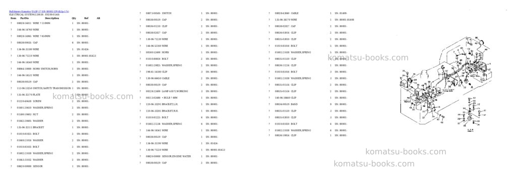 Komatsu d53p-17 s/n 80001-up Parts catalog cover Page 10