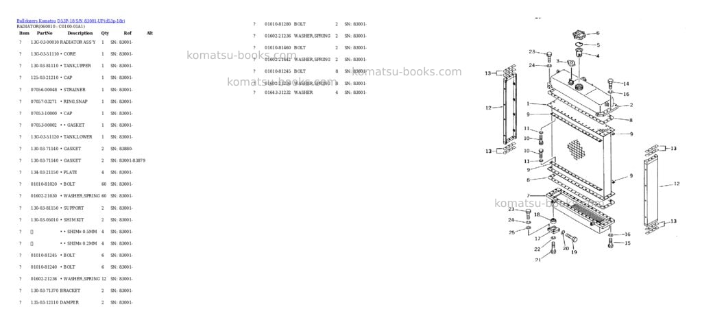 Komatsu d53p-18 s/n 83001-up Parts catalog cover Page 2 Komatsu d53p-18 s/n 83001-up Parts catalog cover Page 2