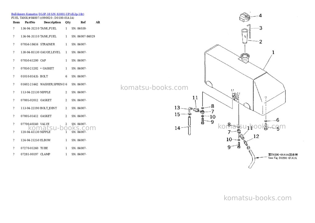 Komatsu d53p-18 s/n 83001-up Parts catalog cover Page 7 Komatsu d53p-18 s/n 83001-up Parts catalog cover Page 7