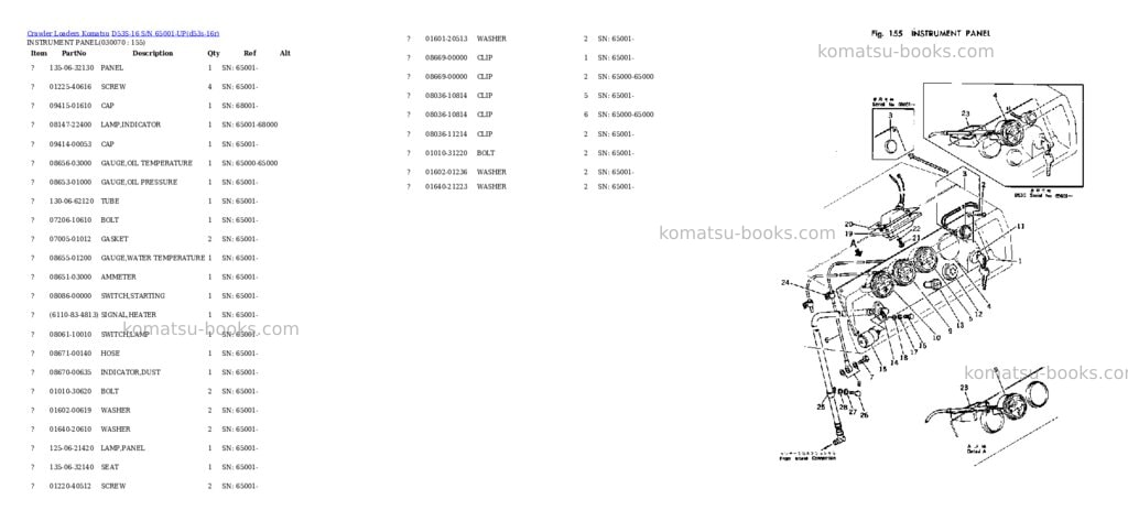Komatsu D53S-16 S/N 65001-UP Parts catalog cover Page 6