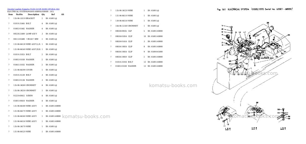 Komatsu D53S-16 S/N 65001-UP Parts catalog cover Page 7