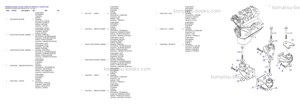 Komatsu d570e / d580e s/n 336020270 - up Parts catalog cover Page 2 Komatsu d570e / d580e s/n 336020270 - up Parts catalog cover Page 2