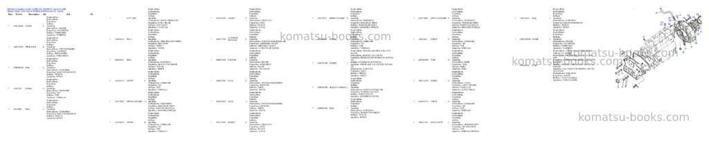 Komatsu d570e / d580e s/n 336020270 - up Parts catalog cover Page 9 Komatsu d570e / d580e s/n 336020270 - up Parts catalog cover Page 9