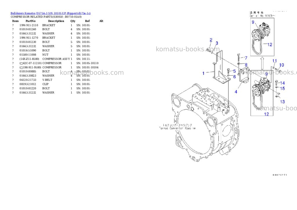 Komatsu D575A-3 S/N 10101-UP (Ripper) Parts catalog cover Page 4