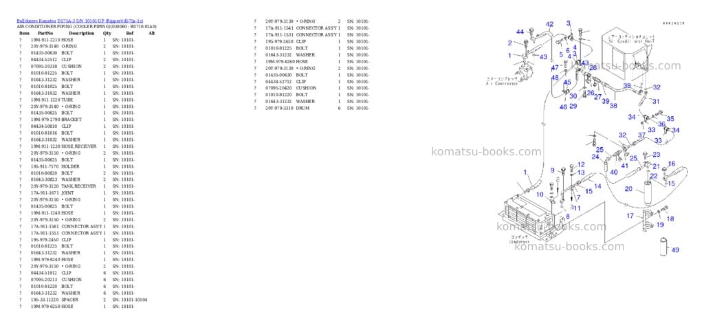 Komatsu D575A-3 S/N 10101-UP (Ripper) Parts catalog cover Page 5