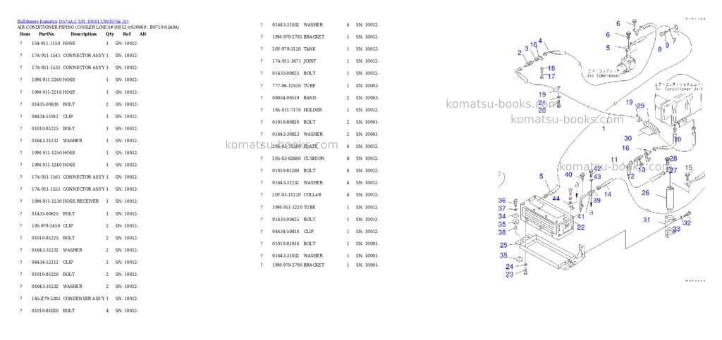 Komatsu d575a-2 s/n 10001-up super dozer spec. Parts catalog cover Page 5