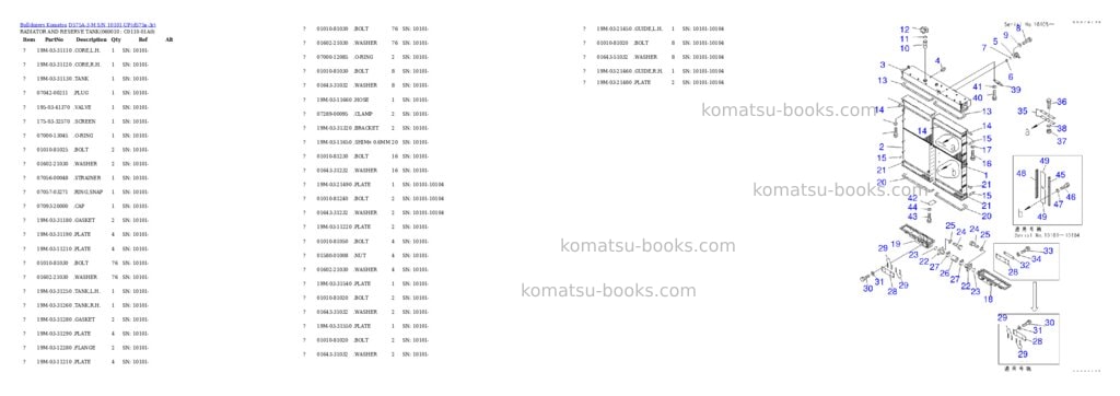 Komatsu d575a-3-m s/n 10101-up Parts catalog cover Page 10 Komatsu d575a-3-m s/n 10101-up Parts catalog cover Page 10