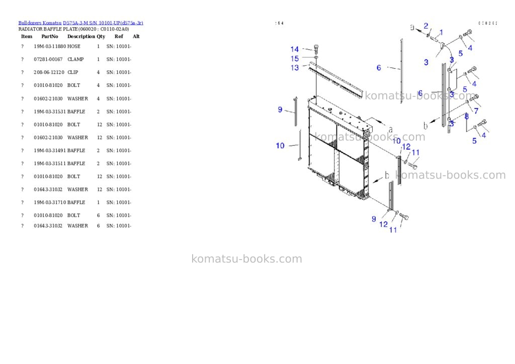Komatsu d575a-3-m s/n 10101-up Parts catalog cover Page 11 Komatsu d575a-3-m s/n 10101-up Parts catalog cover Page 11