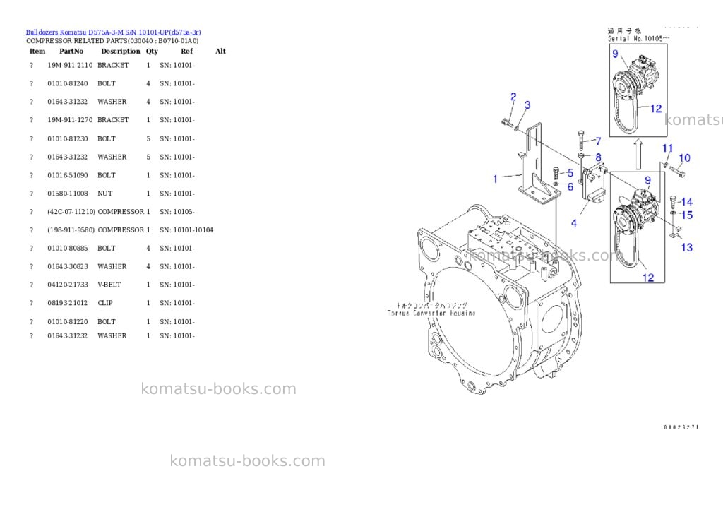 Komatsu d575a-3-m s/n 10101-up Parts catalog cover Page 5 Komatsu d575a-3-m s/n 10101-up Parts catalog cover Page 5