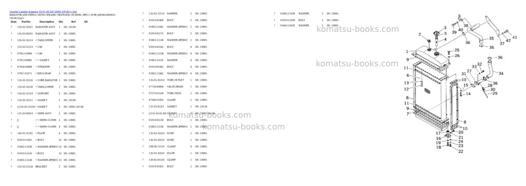 Komatsu d57s-1b s/n 20001-up Parts catalog cover Page 4