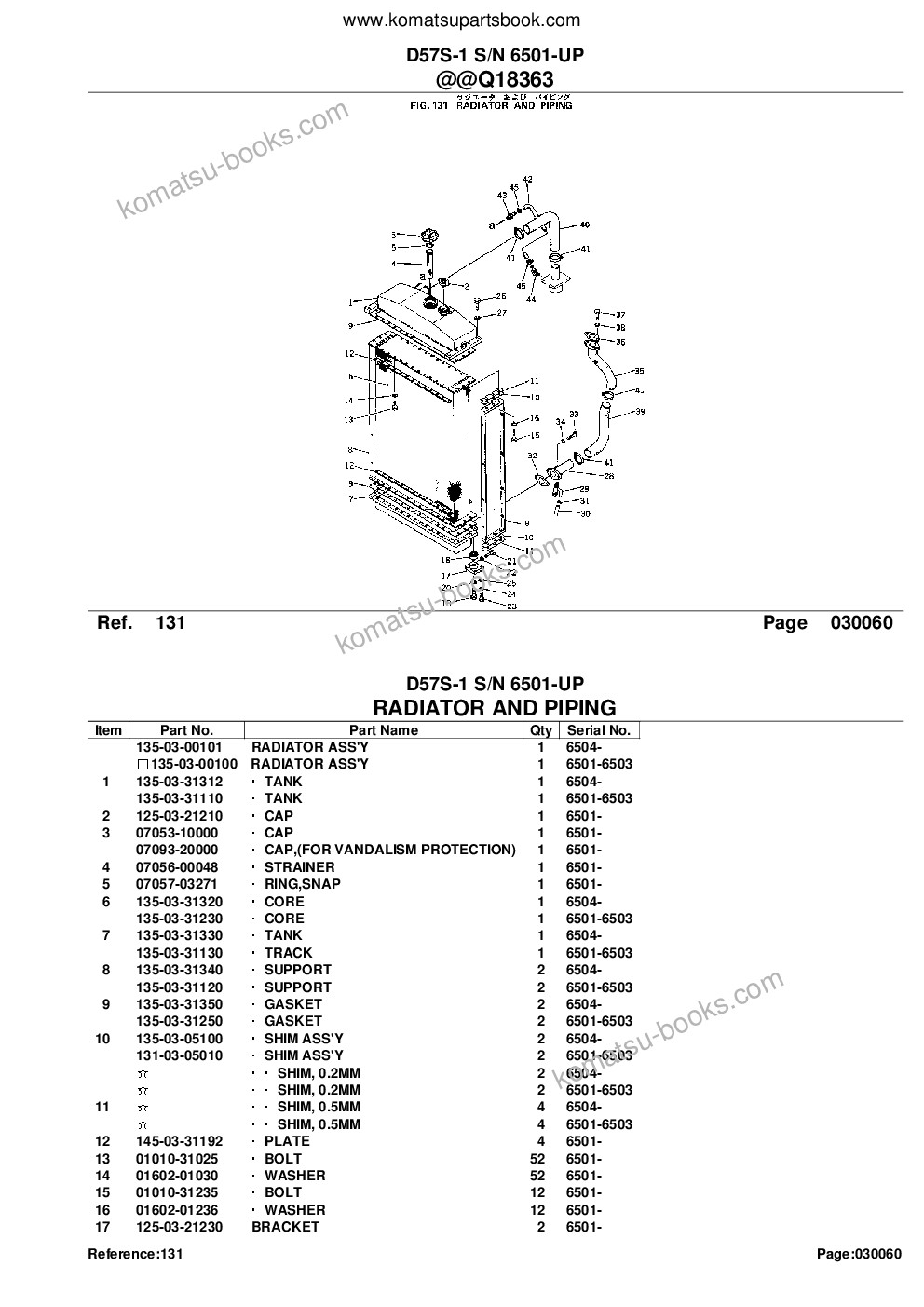 Komatsu d57s-1 s/n 6501-up Catálogo de piezas cover Page 10