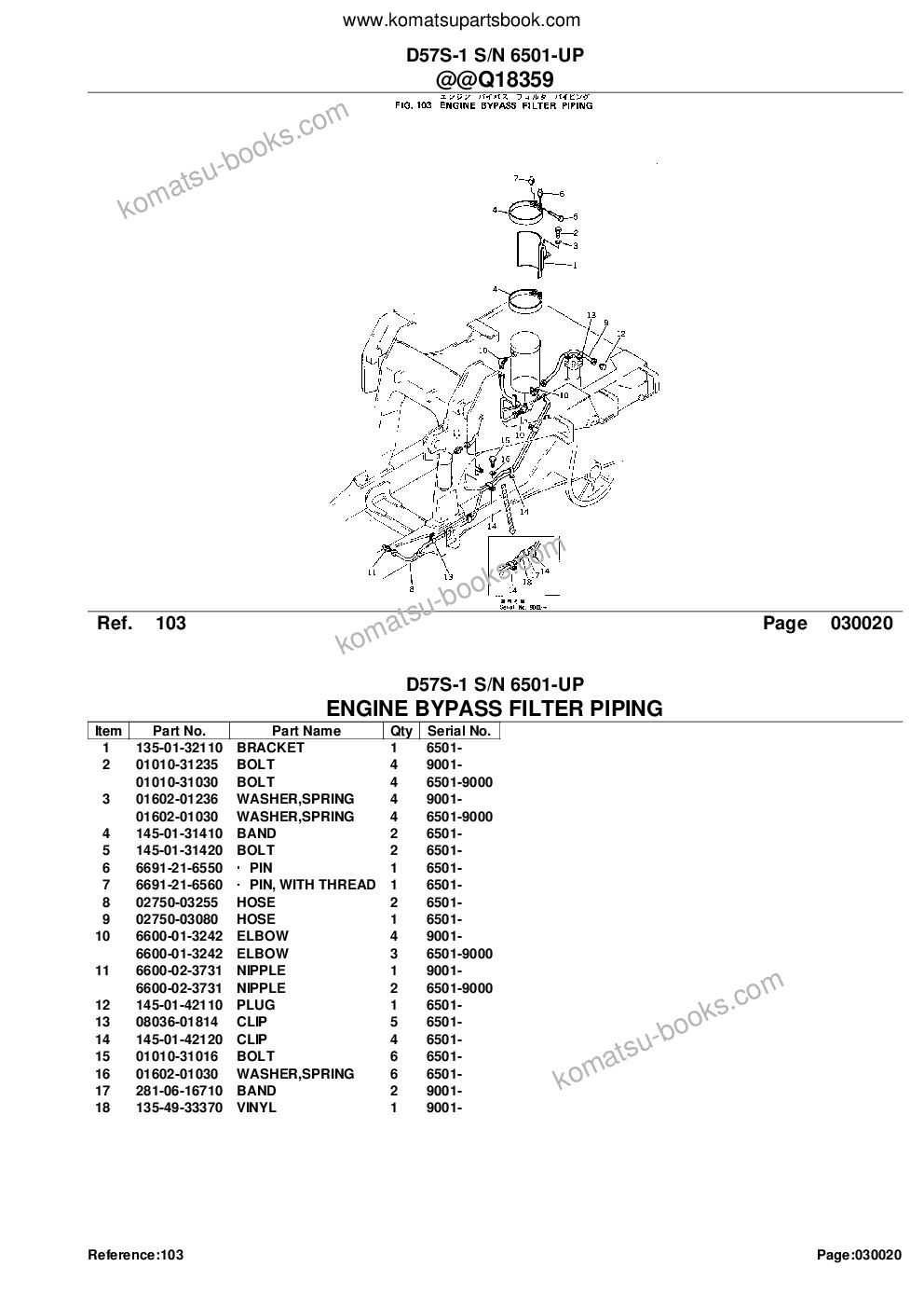 Komatsu d57s-1 s/n 6501-up Catálogo de piezas cover Page 4