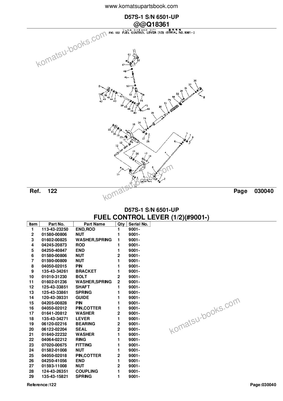 Komatsu d57s-1 s/n 6501-up Catálogo de piezas cover Page 7