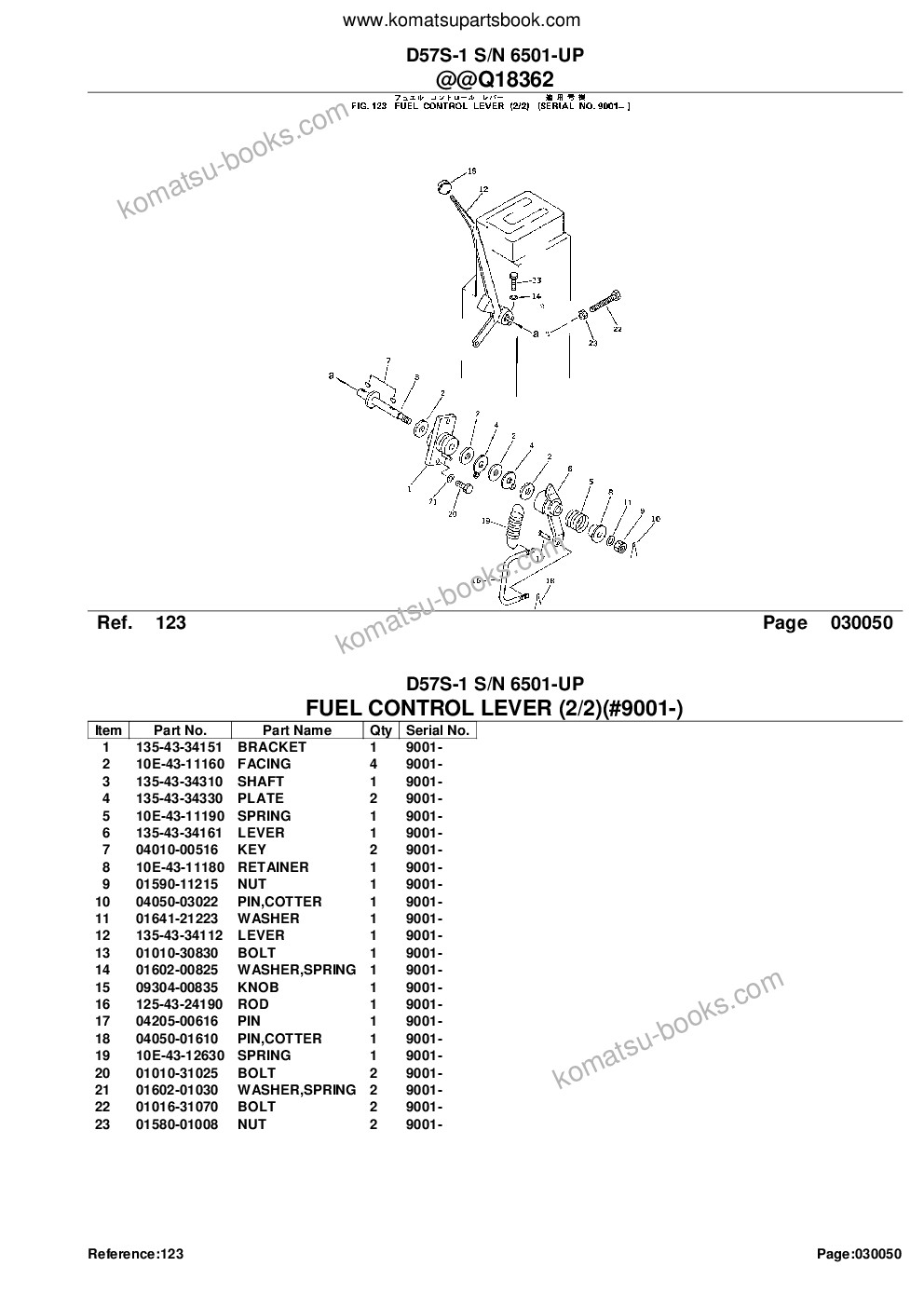 Komatsu d57s-1 s/n 6501-up Catálogo de piezas cover Page 9