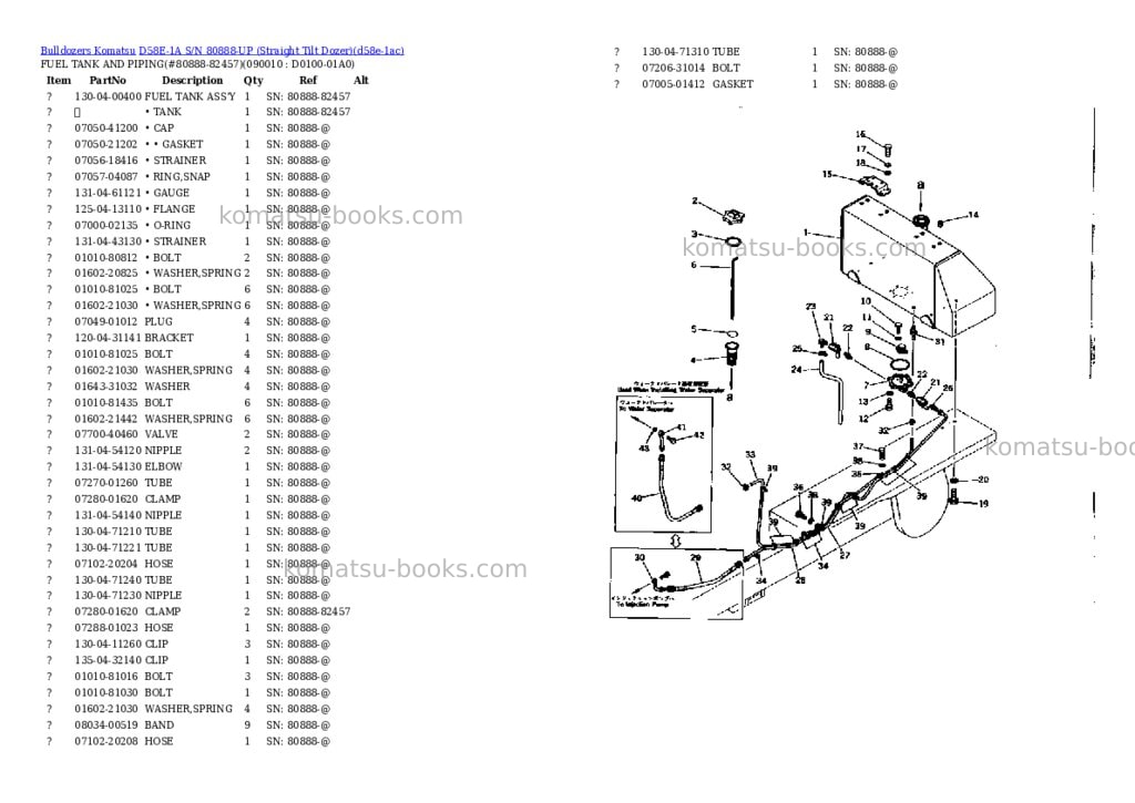 Komatsu d58e-1a s/n 80888-up straight tilt dozer Parts catalog cover Page 10 Komatsu d58e-1a s/n 80888-up straight tilt dozer Parts catalog cover Page 10