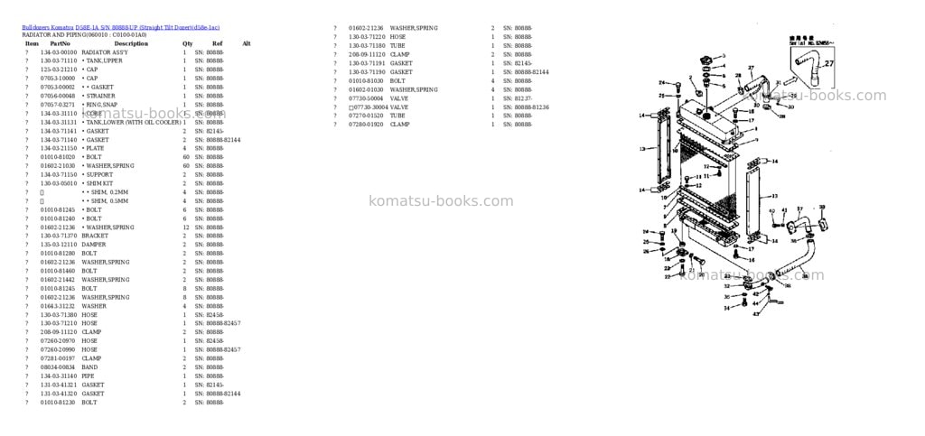 Komatsu d58e-1a s/n 80888-up straight tilt dozer Parts catalog cover Page 3 Komatsu d58e-1a s/n 80888-up straight tilt dozer Parts catalog cover Page 3