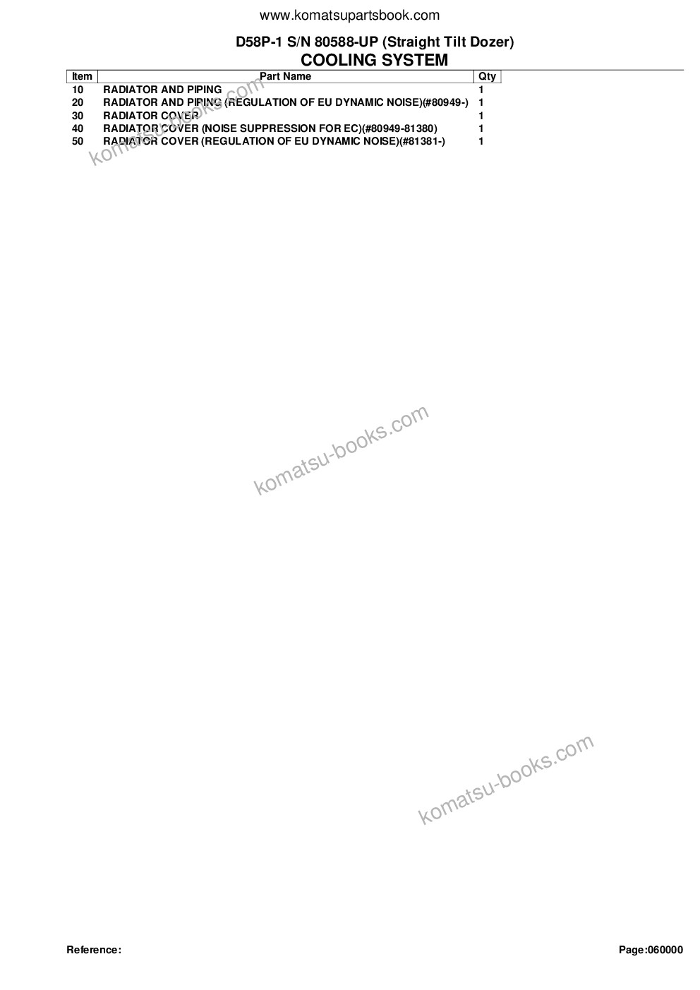 Komatsu d58p-1 s/n 80588-up straight tilt dozer Parts catalog cover Page 7 Komatsu d58p-1 s/n 80588-up straight tilt dozer Parts catalog cover Page 7