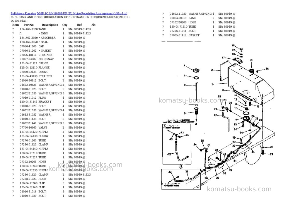 Komatsu d58p-1c s/n 80588-up eu noise regulation arrangement Parts catalog cover Page 5 Komatsu d58p-1c s/n 80588-up eu noise regulation arrangement Parts catalog cover Page 5