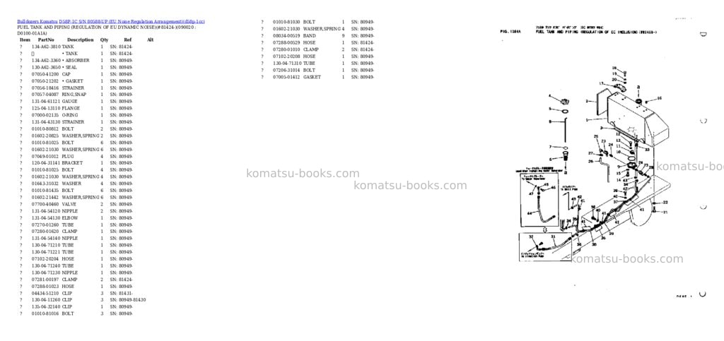 Komatsu d58p-1c s/n 80588-up eu noise regulation arrangement Parts catalog cover Page 6 Komatsu d58p-1c s/n 80588-up eu noise regulation arrangement Parts catalog cover Page 6