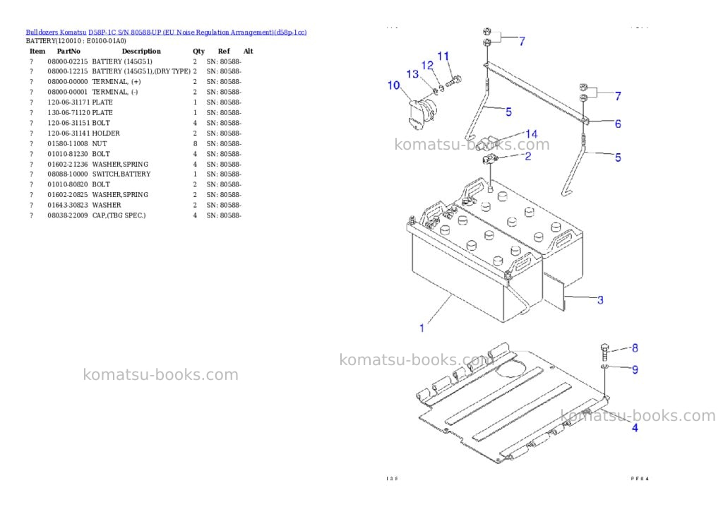 Komatsu d58p-1c s/n 80588-up eu noise regulation arrangement Parts catalog cover Page 7 Komatsu d58p-1c s/n 80588-up eu noise regulation arrangement Parts catalog cover Page 7