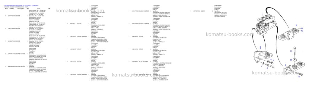 Komatsu d600d super s/n 332620001 - up Parts catalog cover Page 2 Komatsu d600d super s/n 332620001 - up Parts catalog cover Page 2