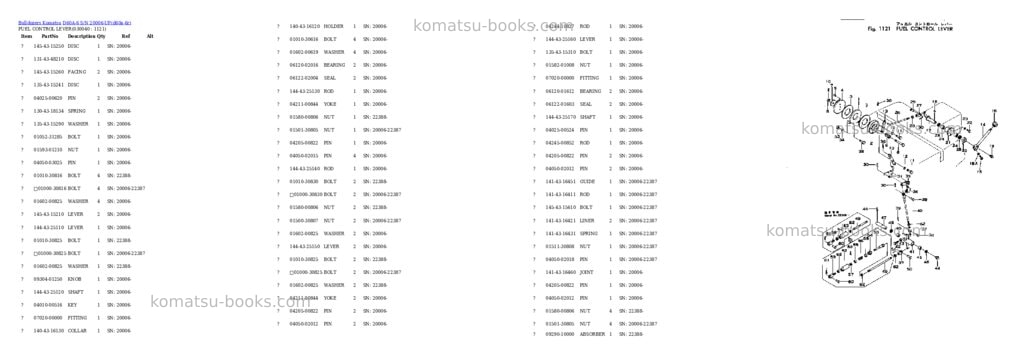 Komatsu d60a-6 s/n 20006-up Parts catalog cover Page 3
