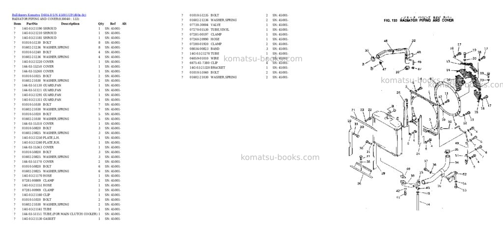 Komatsu D60A-8 S/N 45001-UP Parts catalog cover Page 3