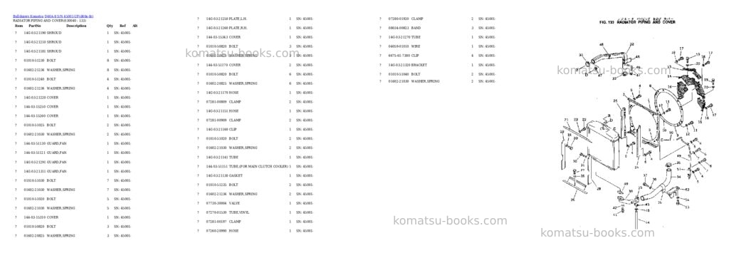 Komatsu d60a-8 s/n 45001-up Parts catalog cover Page 3