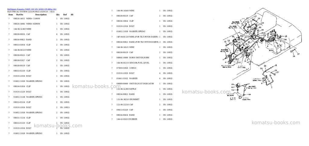 Komatsu d60p-11d s/n 50001-up Parts catalog cover Page 10 Komatsu d60p-11d s/n 50001-up Parts catalog cover Page 10