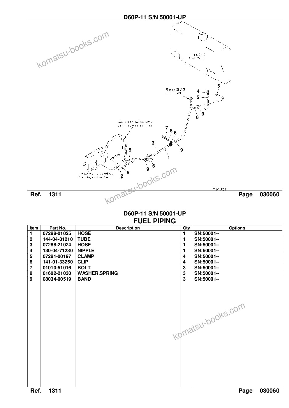 Komatsu d60p-11 s/n 50001-up Parts catalog cover Page 10 Komatsu d60p-11 s/n 50001-up Parts catalog cover Page 10
