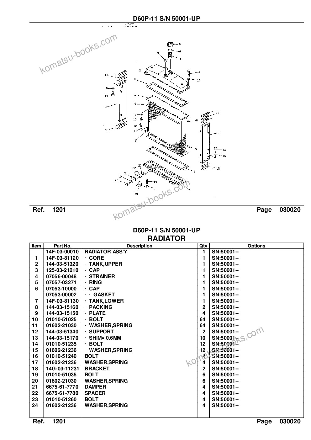 Komatsu d60p-11 s/n 50001-up Parts catalog cover Page 4 Komatsu d60p-11 s/n 50001-up Parts catalog cover Page 4