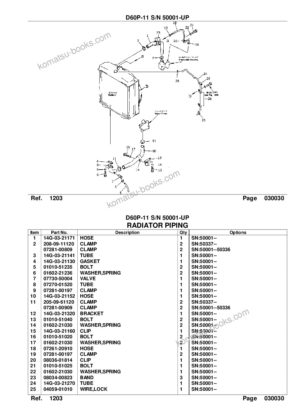 Komatsu d60p-11 s/n 50001-up Parts catalog cover Page 5 Komatsu d60p-11 s/n 50001-up Parts catalog cover Page 5