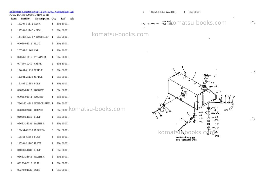 Komatsu d60p-12 s/n 60001-60883 Parts catalog cover Page 9 Komatsu d60p-12 s/n 60001-60883 Parts catalog cover Page 9