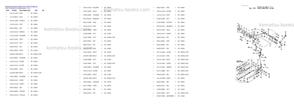 Komatsu d60p-6 s/n 20006-up Parts catalog cover Page 3