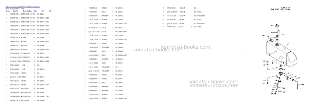Komatsu d60p-6 s/n 20006-up Parts catalog cover Page 7